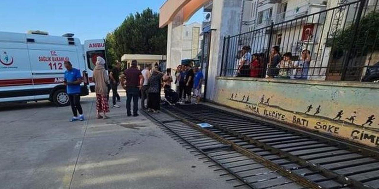 Okul kapısı küçük çocuğun üzerine düştü