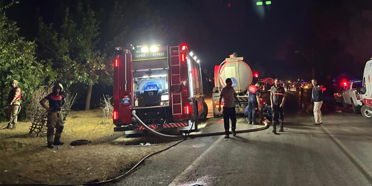 İzmir’deki orman yangını 10 saattir sürüyor