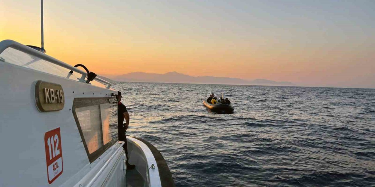 Dalaman’da 18 düzensiz göçmen kurtarıldı