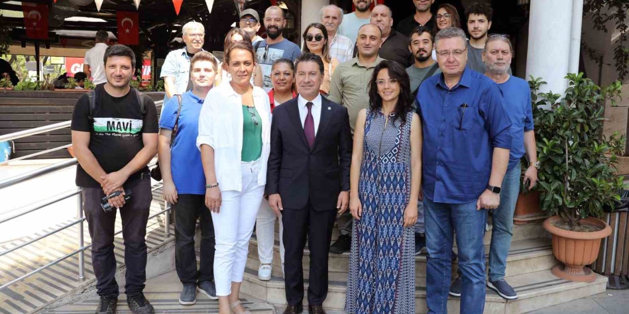 Başkan Köksal ve Aras basın mensupları ile bir araya geldi