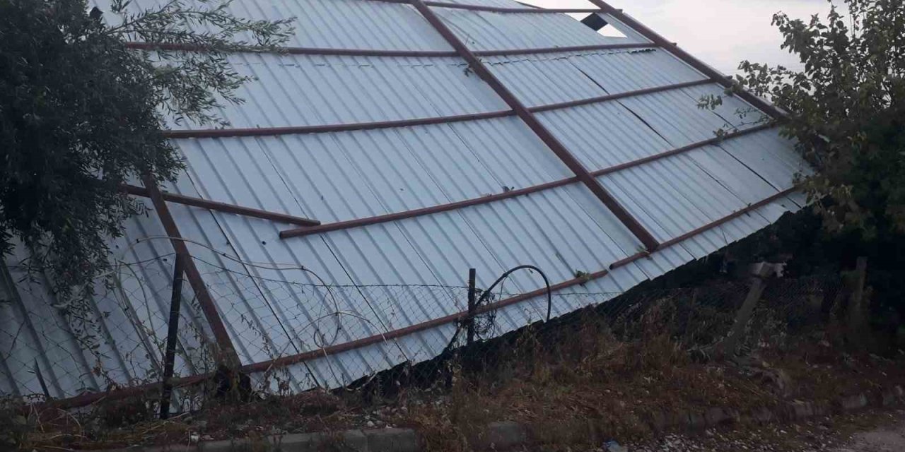 Şiddetli yağış dereyi taşırdı