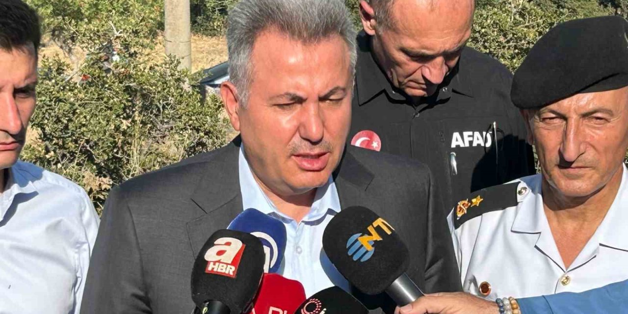 Vali Elban: “Yangın henüz kontrol altına alınmadı ama enerjisi bir miktar düşürüldü”