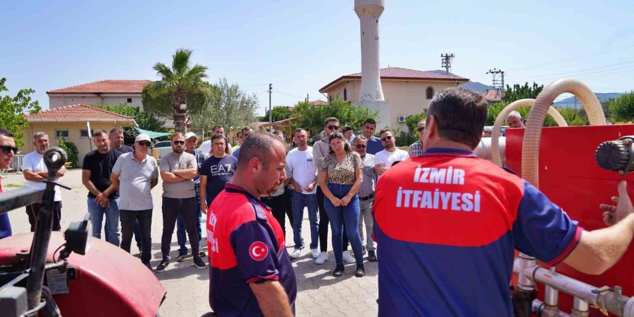 Urla’da ateş savaşçılarına muhtar desteği