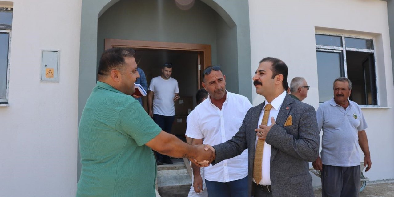 Koçarlı Kaymakamı Taşkın Cemevi inşaatında incelemelerde bulundu