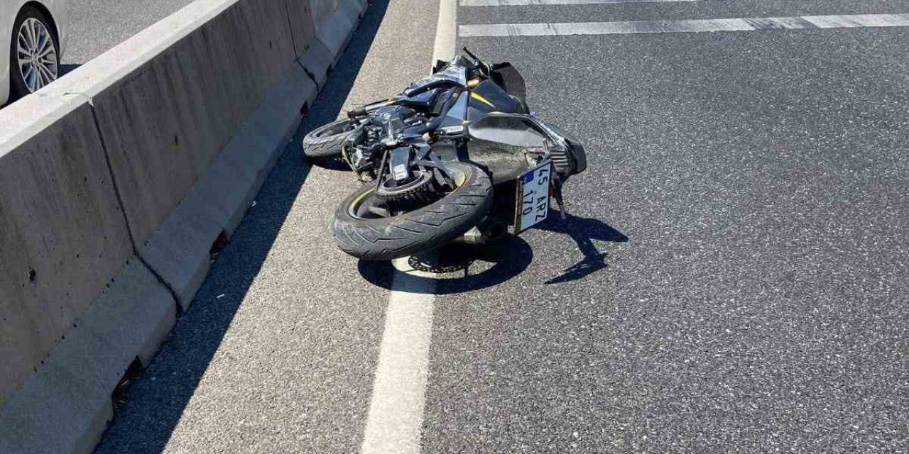 Sakar rampasında meydana gelen kazada motosiklet sürücüsü yaralandı