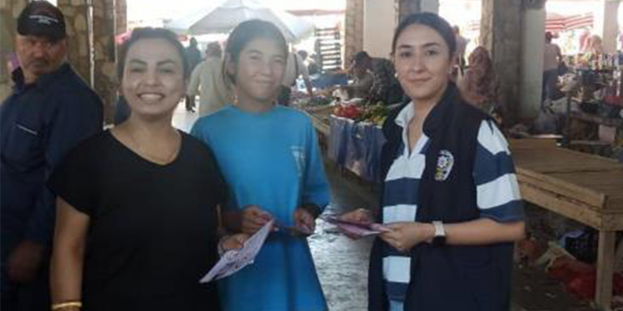 Karacasu’da kadına şiddetle mücadele için KADES bilgilendirmesi yapıldı