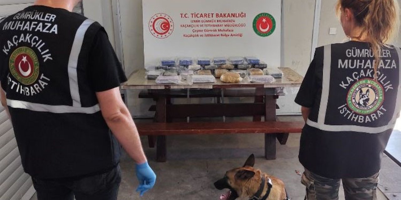 Çeşme Gümrük Muhafaza’dan tarihi uyuşturucu operasyonu