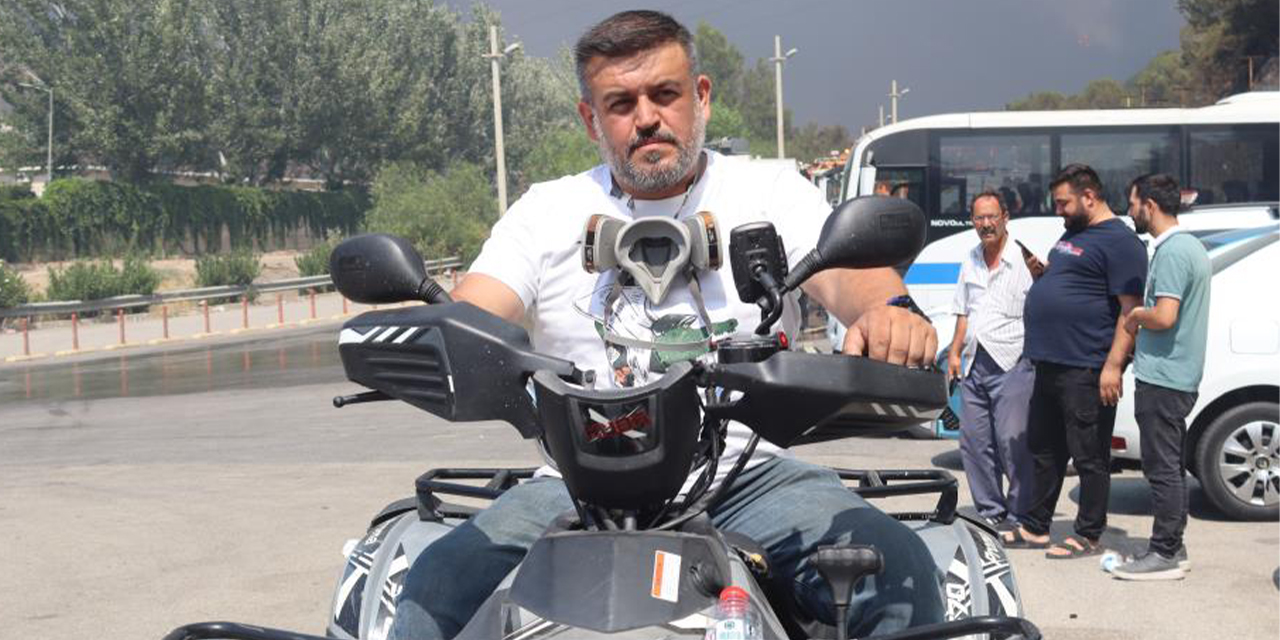 Orman yangını ekiplerine ATV ile yardım götürdü