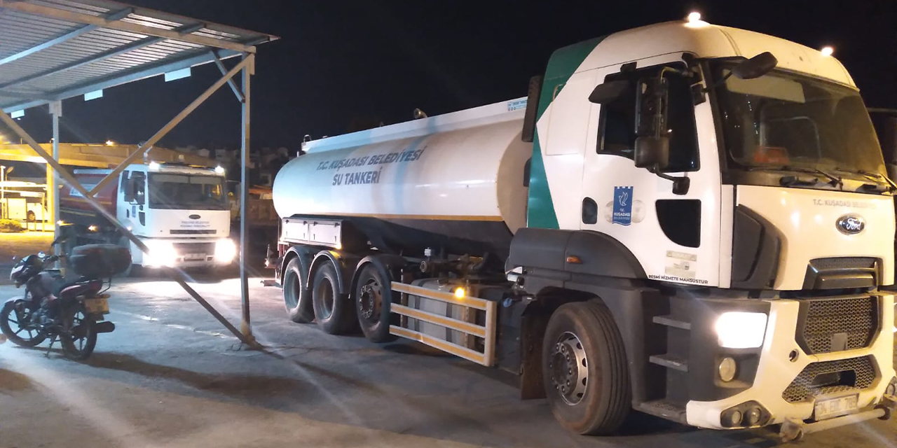 Kuşadası Belediyesi'nden İzmir'deki orman yangınını söndürme çalışmalarına destek