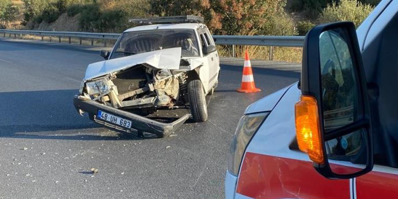 Bariyerlere çarpan otomobilin sürücüsü yaralandı