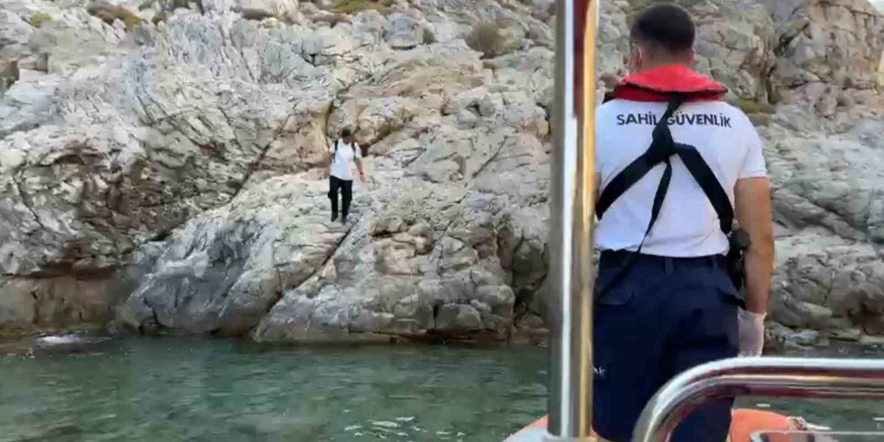 Armella koyunda bir düzensiz göçmen şakalandı