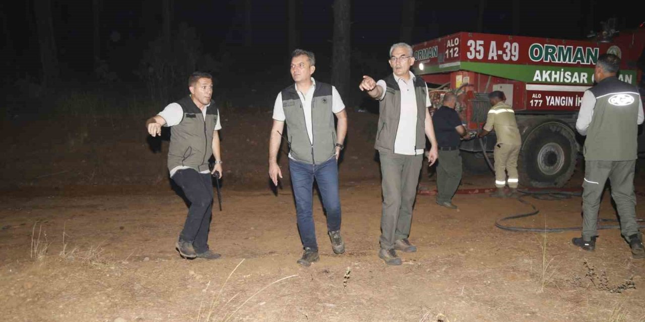 Menteşe’deki orman yangınında çalışmalar gece boyunca sürdü
