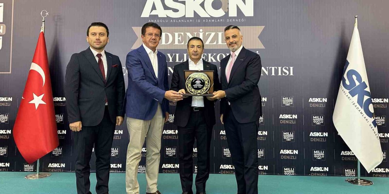 İş adamlarından DTO Başkanı Erdoğan’a teşekkür plaketi