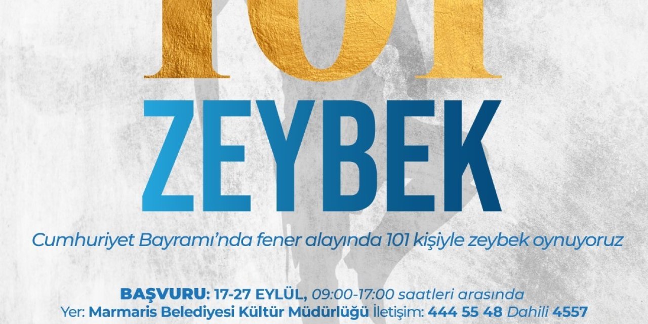 Marmaris’te 101’inci yılda 101 kişiyle zeybek gösterisi