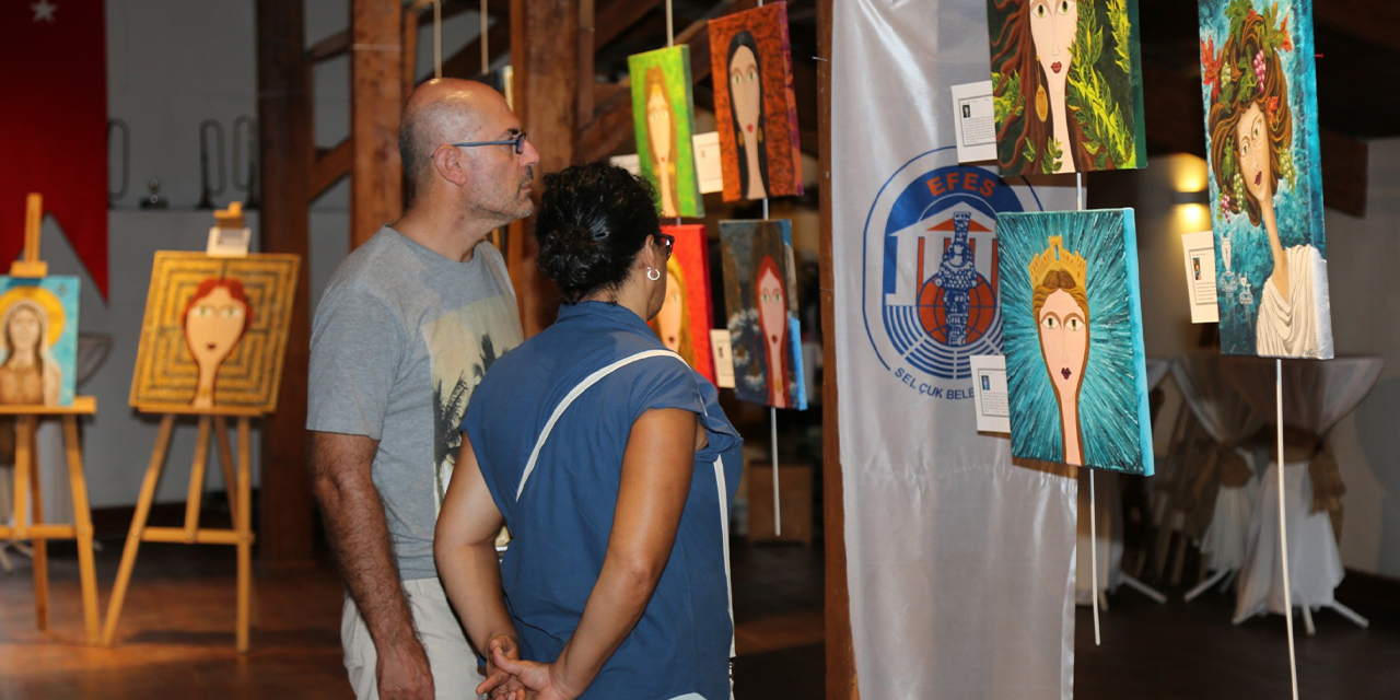 Selçuk Efes Kent Belleği’nde “Mitoloji ve Kadın” resim sergisi