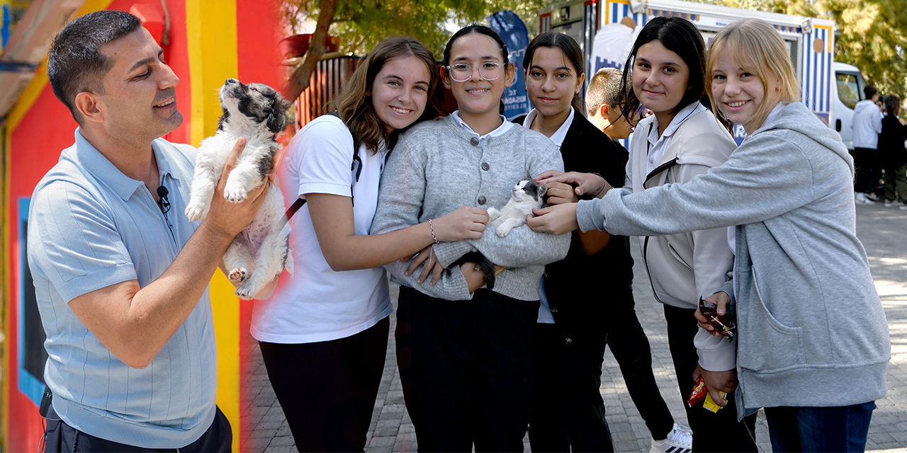 Yüzlerce küçük el can dostları sevmek için uzandı