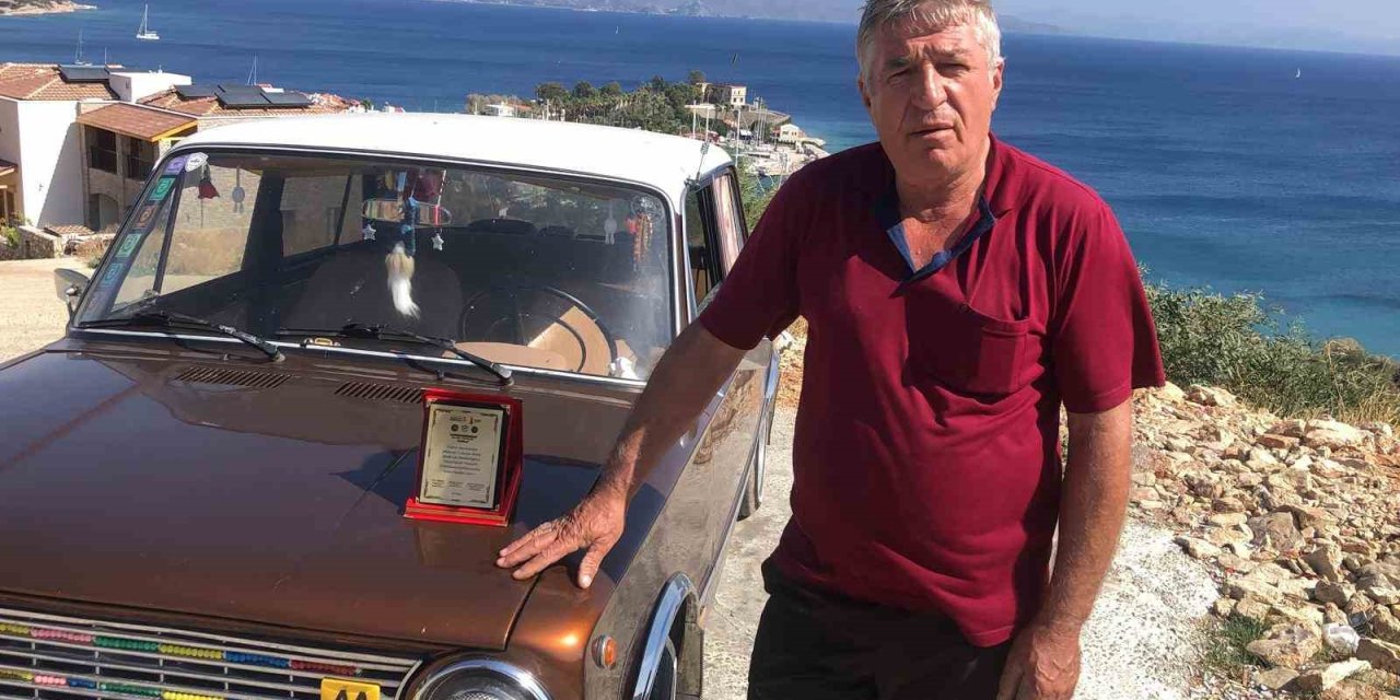 Klasik otomobiliyle birincilik ödülünü kazandı, Datça’ya döndü