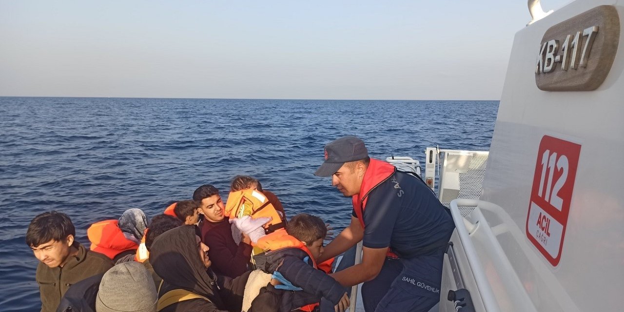 Aydın’da 18 düzensiz göçmen kurtarıldı