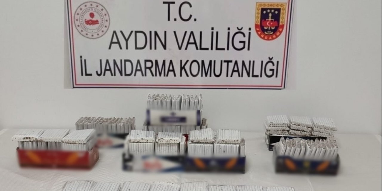 Jandarma ekipleri 2 bin 620 adet içi tütün dolu makaron ele geçirdi