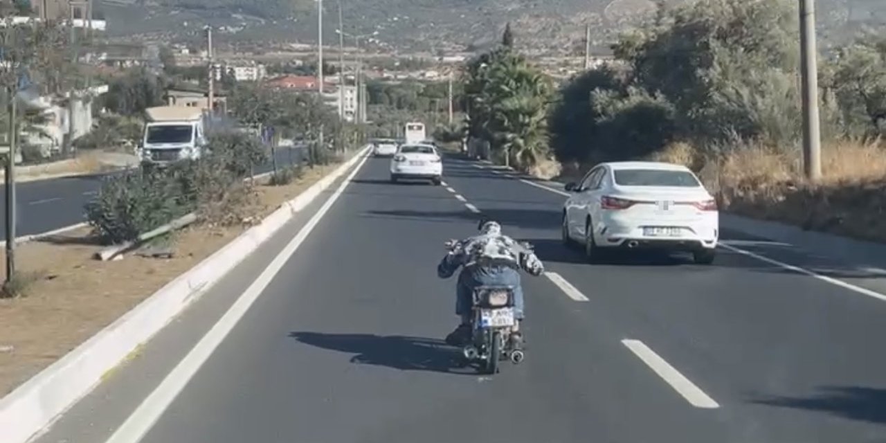 Milas’ta trafikte tehlikeli anlar