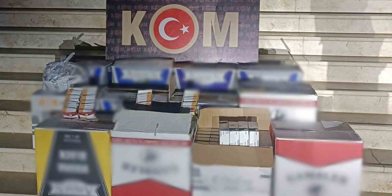 Aydın’da 128 bin 400 adet makaron ele geçirildi