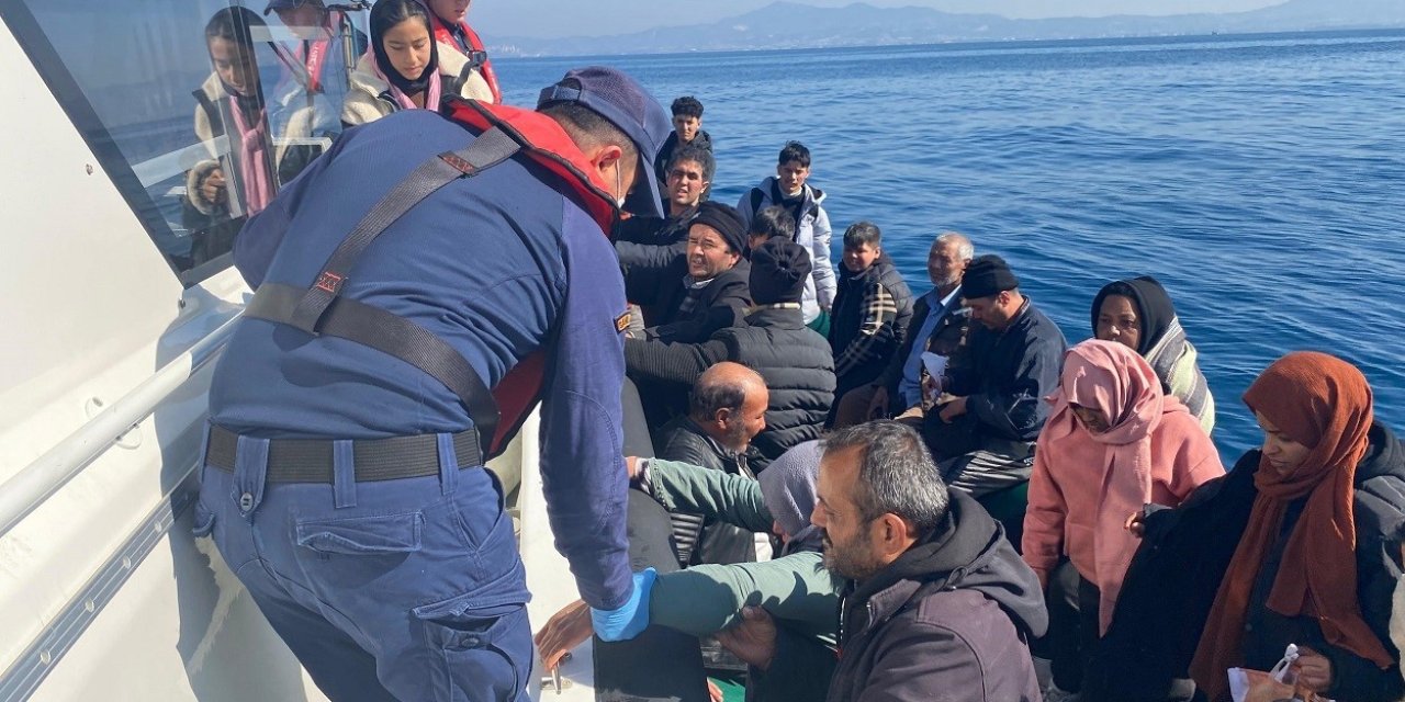 Aydın’da 3 farklı operasyonda 47 düzensiz göçmen kurtarıldı