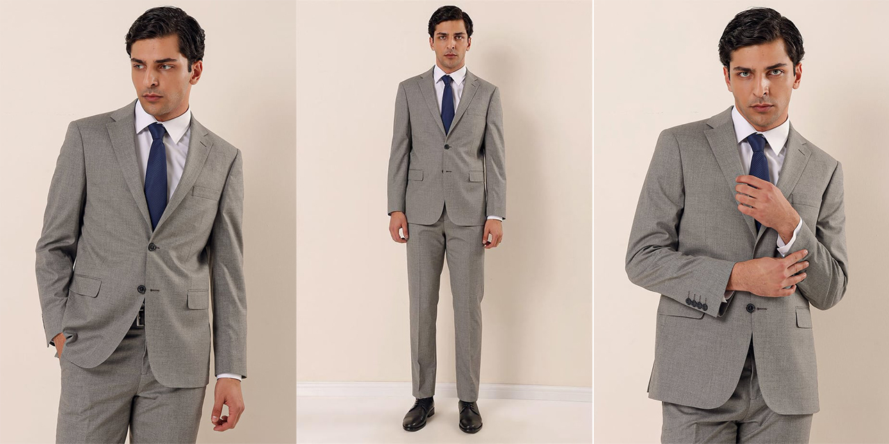 Gri takım elbise trendi