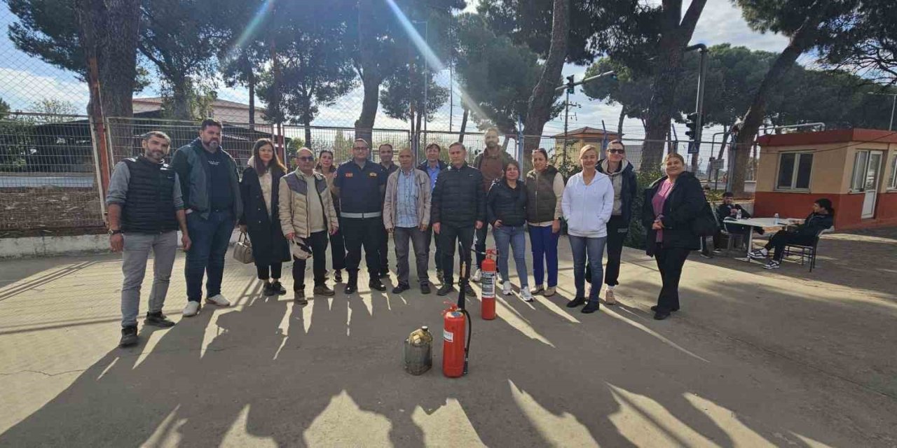 Sultanhisar’da üniversite öğrencilerine yangın tatbikatı