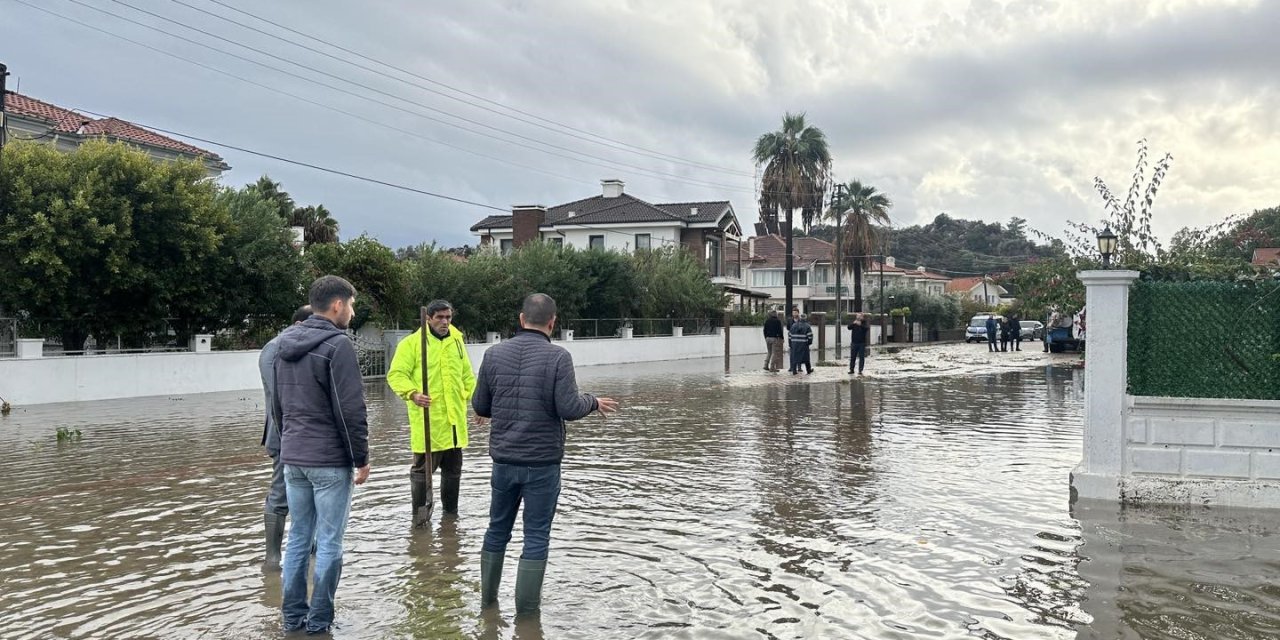 Kaymakam Aktaş yağış sonrası incelemelerde bulundu