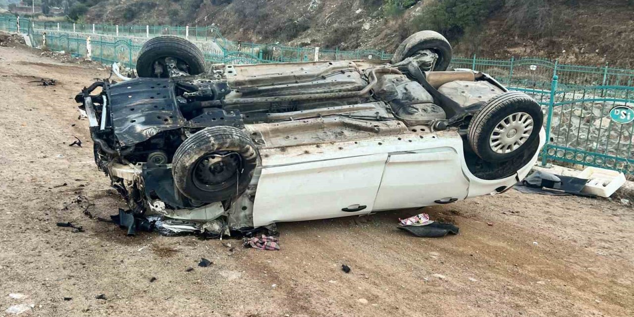 Kontrolden çıkan otomobil takla attı: 1 ağır yaralı