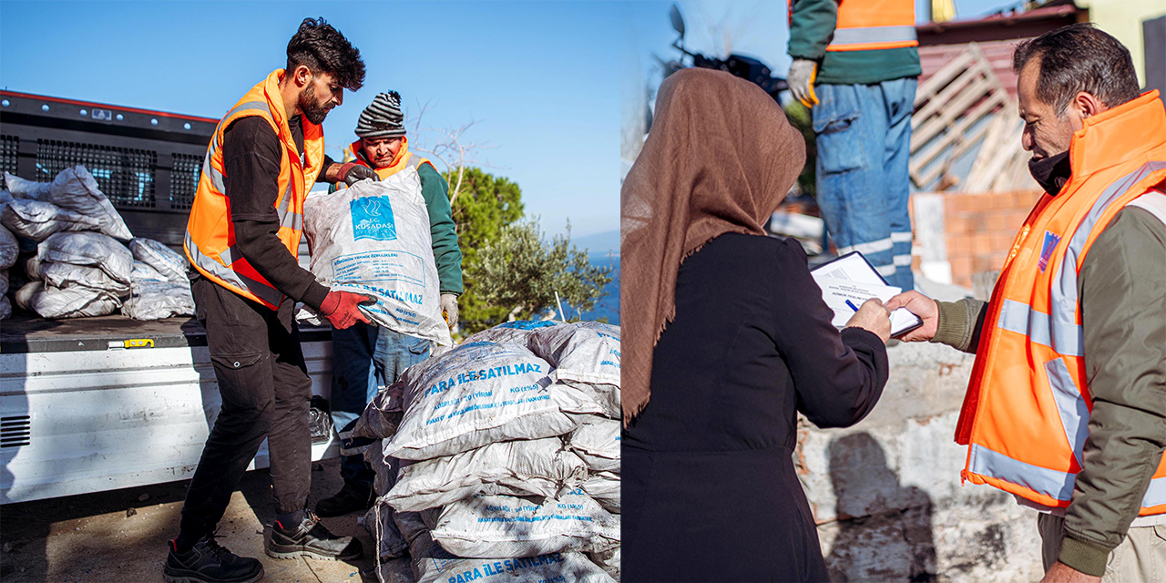 Dışarıda kara kış Kuşadası’nda dayanışma var