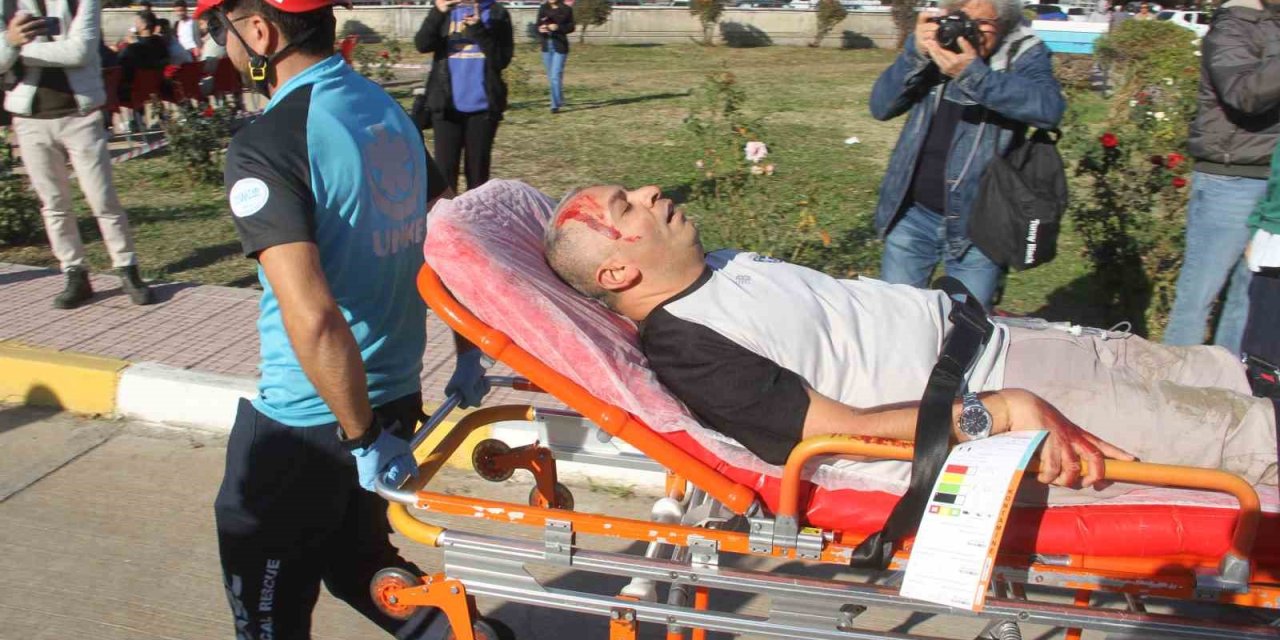 Fethiye’deki tatbikat gerçeğini aratmadı