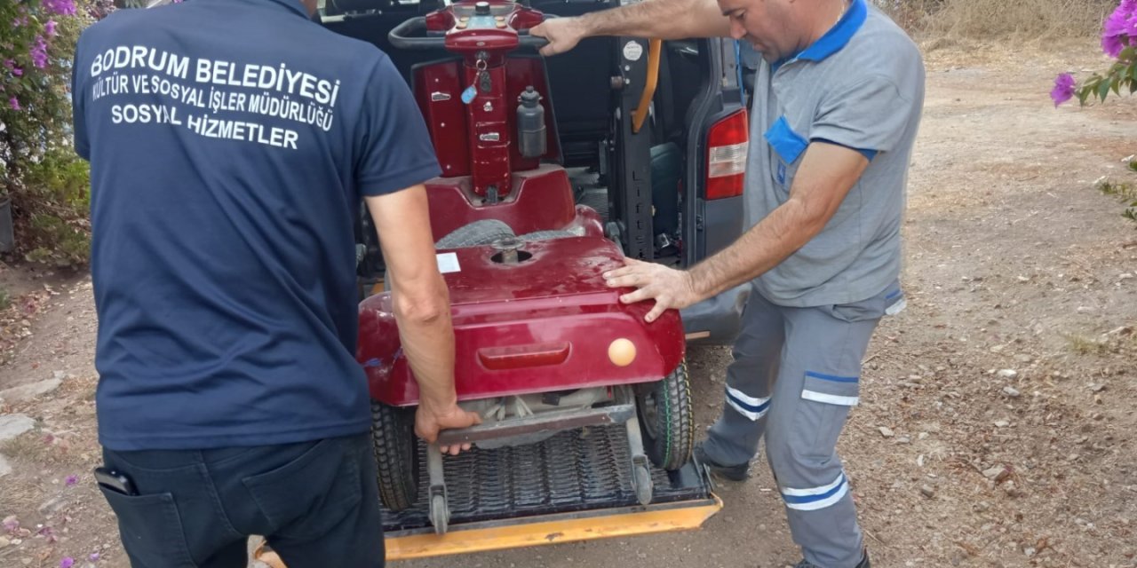 Belediyeden akülü sandalye bakım, onarım desteği