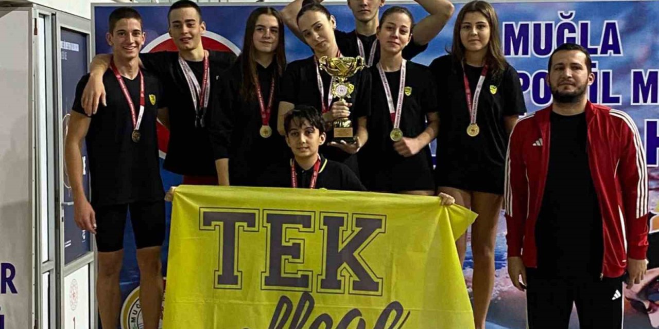 TEK Koleji yüzme takımı Muğla şampiyonu