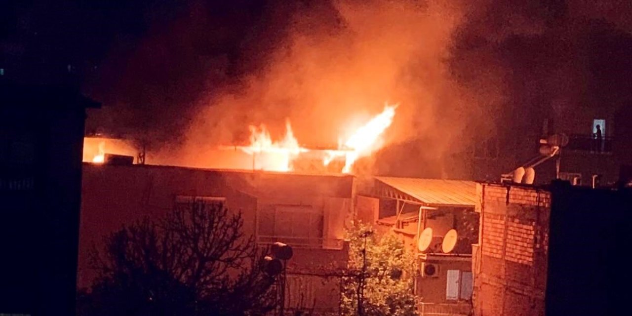 Ortaklar’da kalorifer kazanından yangın çıktı