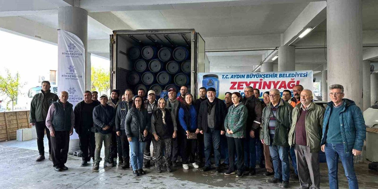 Yenipazar’da zeytinyağı bidonları üreticilere dağıtıldı