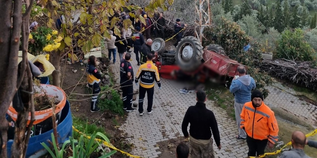 Devrilen traktörün altında kalan şahıs hayatını kaybetti