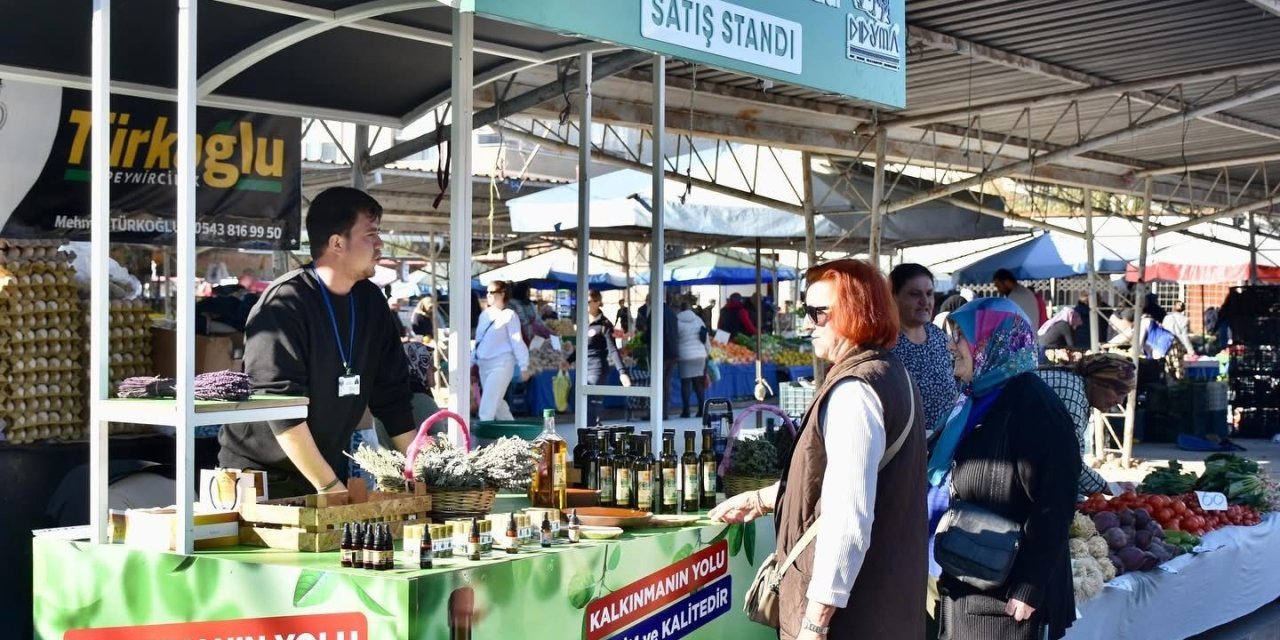 Didim Belediyesi’nin ürünleri semt pazarında vatandaşlarla buluşuyor