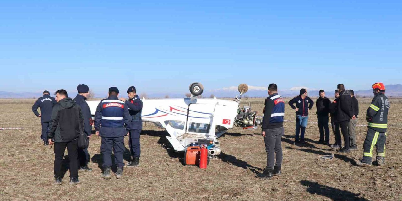 ERAH Havacılık Akademisi’ne ait eğitim uçağı motor arızası nedeniyle zorunlu iniş yaptı
