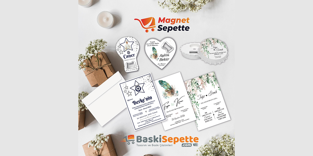 Magnet ve davetiye ile unutulmaz organizasyonlarınıza dokunun