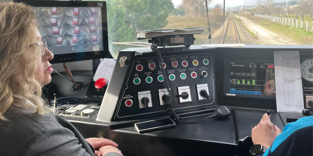 Kaymakam Doğru, trenle demiryolu güzergahını İnceledi