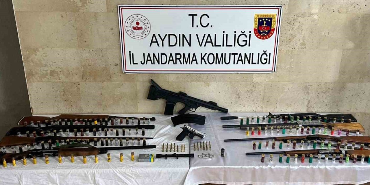 Germencik’te 10 ruhsatsız silah ele geçirildi