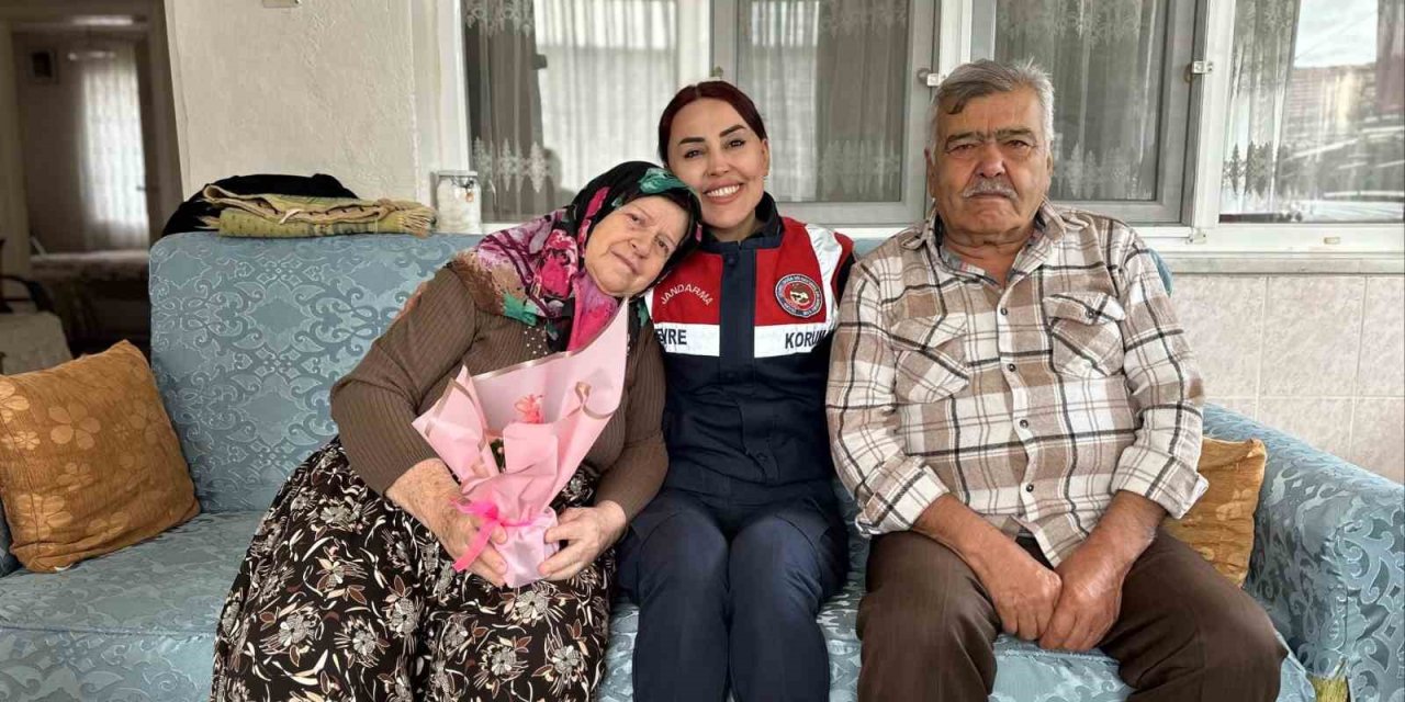 Jandarmadan şehit ailesi ve Kore gazisine vefa