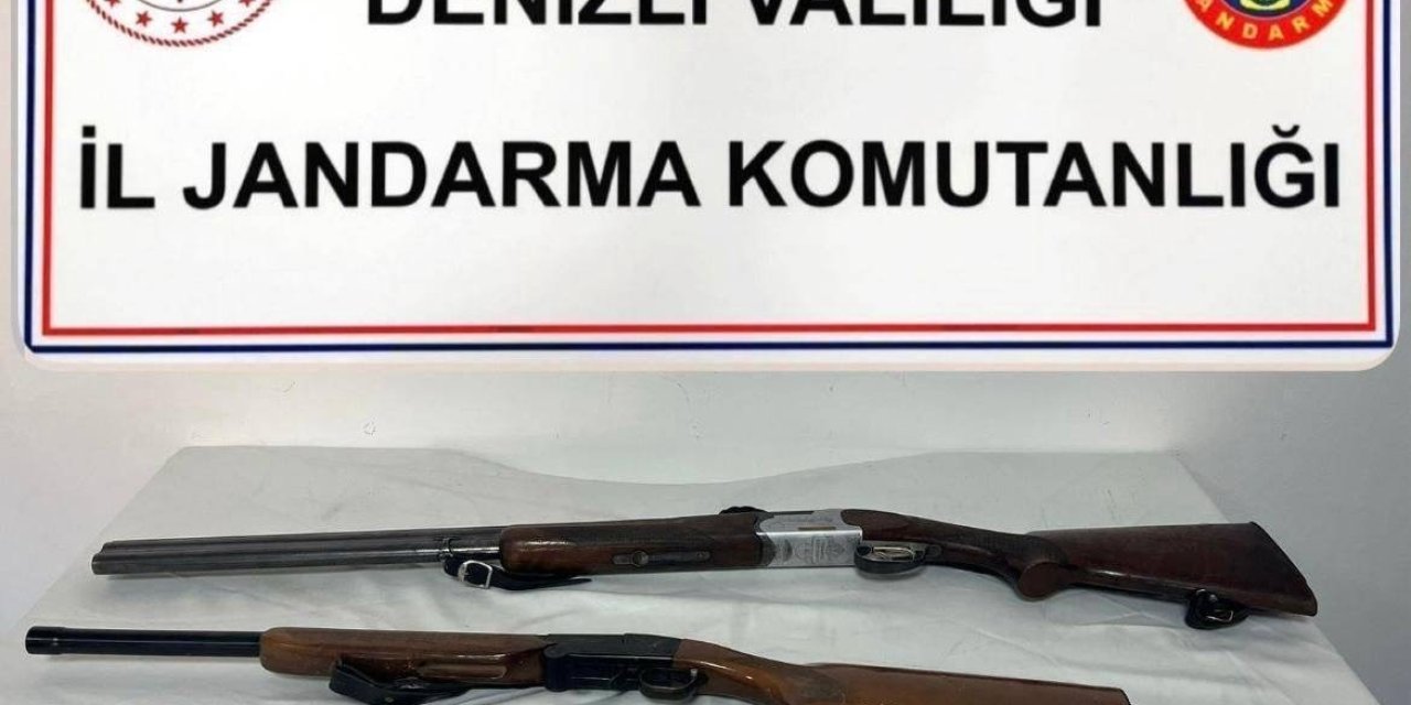 Denizli’de çok sayıda silahla yakalanan 6 şüpheli gözaltına alındı