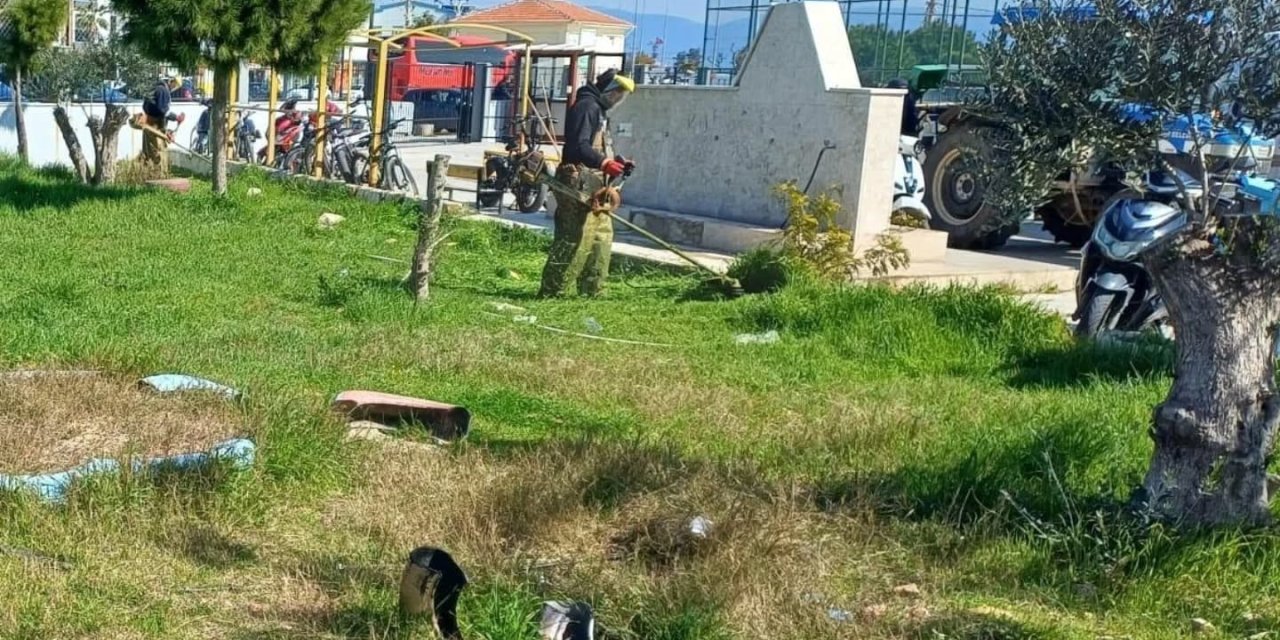 Didim’de lise bahçeleri temizlendi