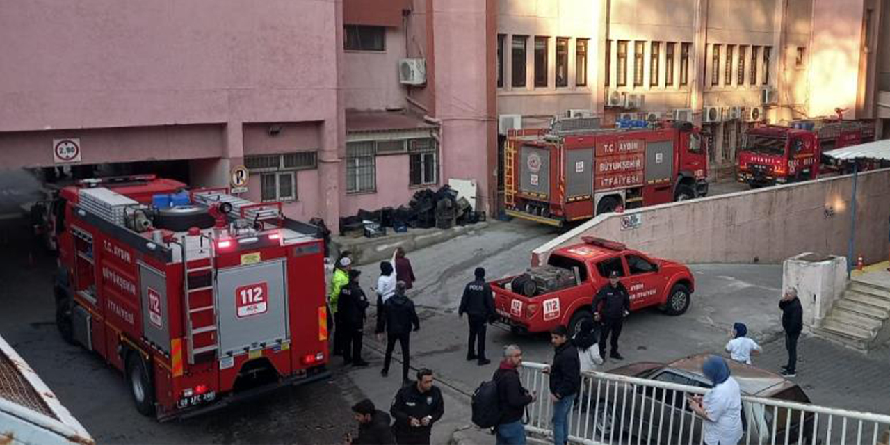 Aydın Devlet Hastanesi'nde yangın paniği