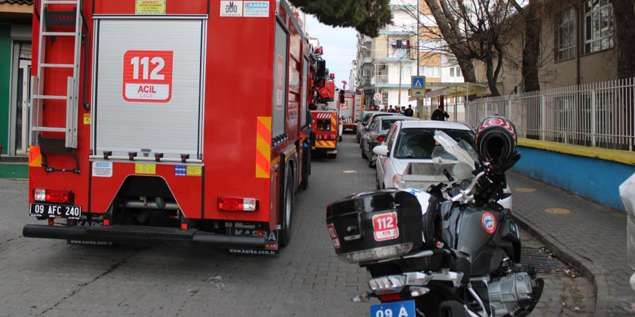 Aydın'da okulda yangın ihbarı paniğe neden oldu