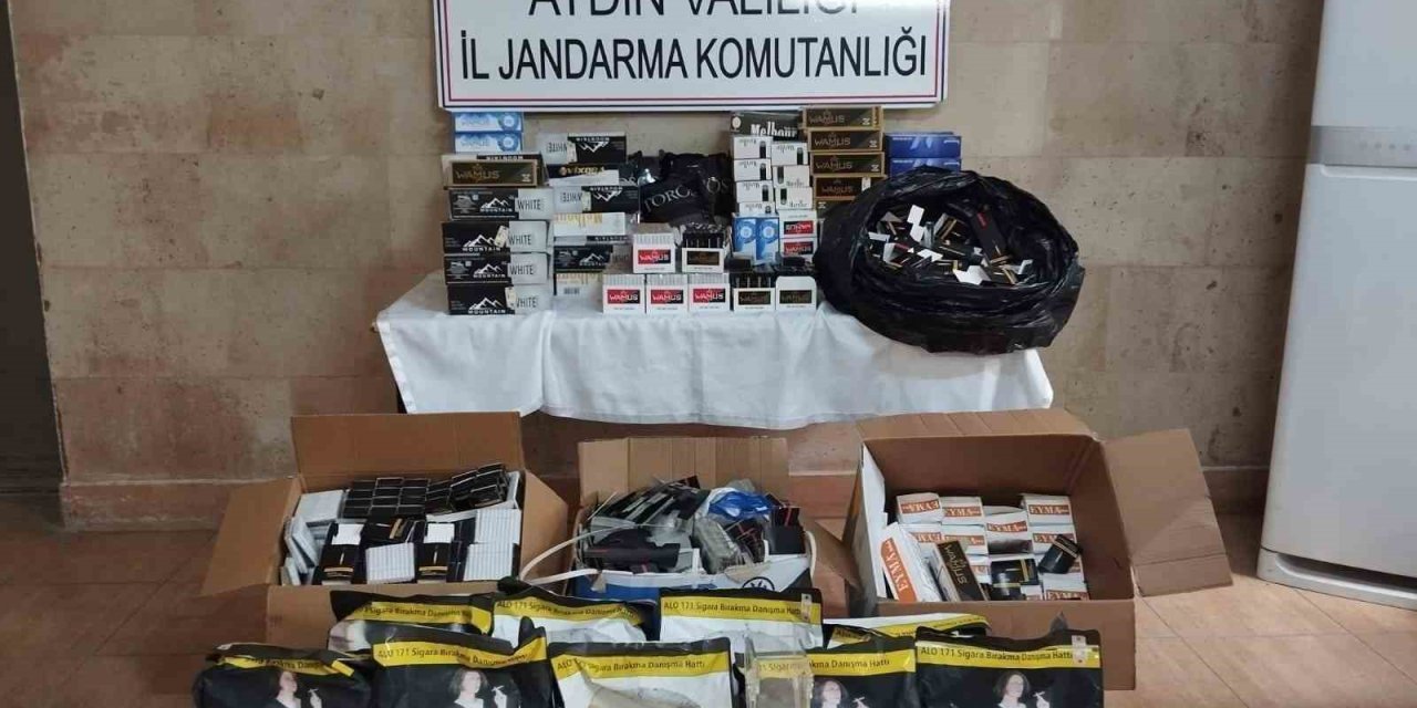 Aydın’da jandarmadan bandrolsüz sigara baskını