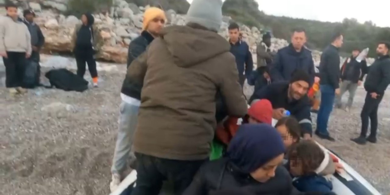 İzmir’de karada tespit edilen 62 düzensiz göçmen yakalandı