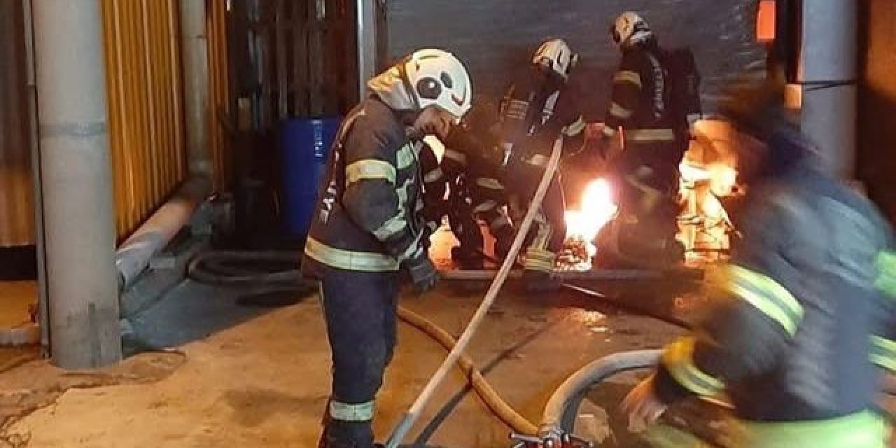 Denizli’de bir işyerinde çıkan yangın korkuttu